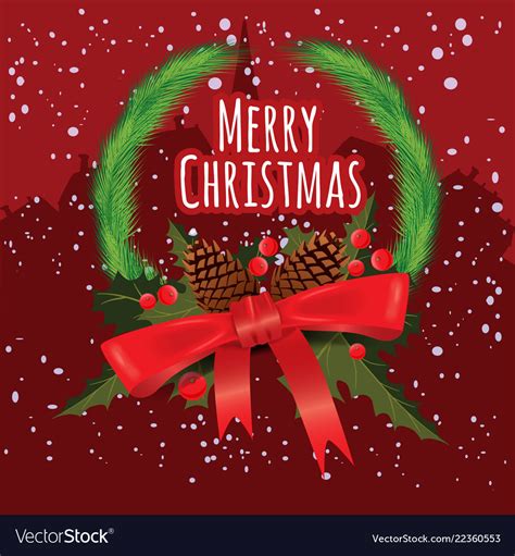 Merry christmas greeting card Royalty Free Vector Image