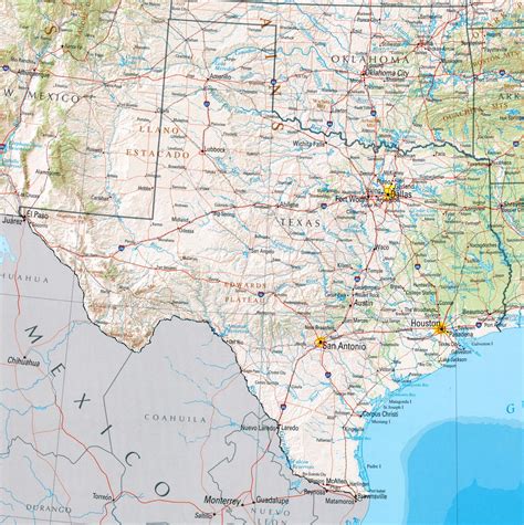 Carte du Texas Departement Région - Carte du Monde Departement Tourisme Région Pays