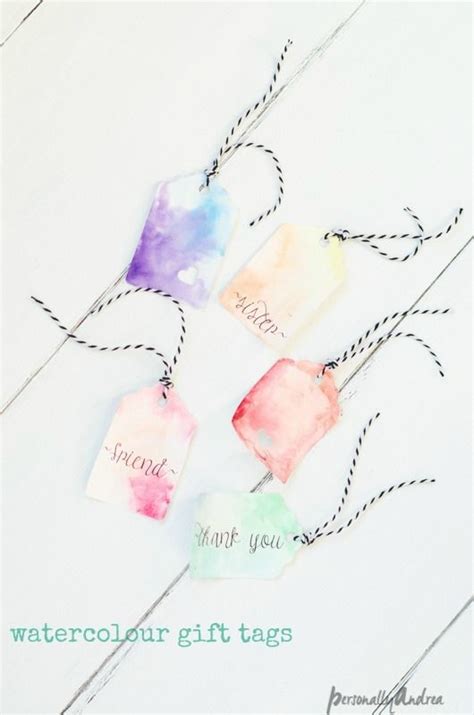 How to Make Watercolour Gift Tags | Gift tags, Gift tags diy, Watercolour gift