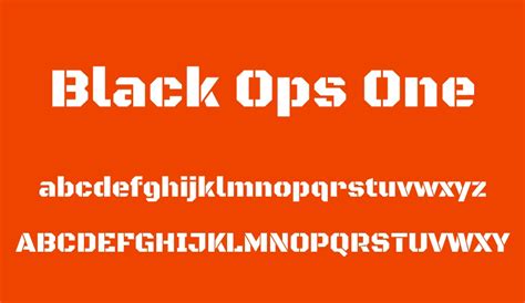 Black Ops One Font font - Font Tr