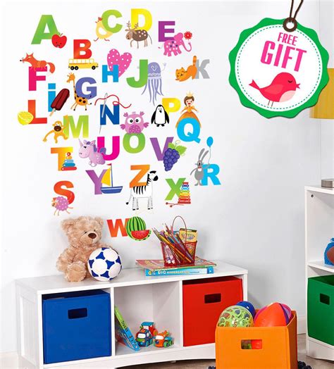 Room Décor Toys & Games Letters Wall Decal Watercolor ABC Wall Decal ...