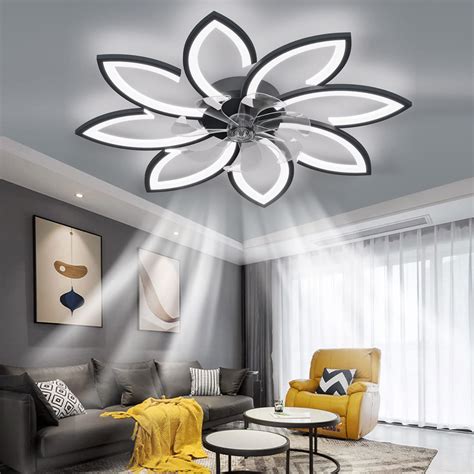 35''Ceiling Fans with Lights,Bladeless Ceiling Fan with Lights and ...