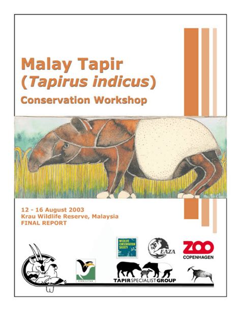 (PDF) Malay Tapir Conservation Workshop. Final Report.