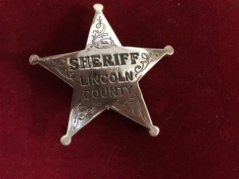 Badge: Sterling Silver "Sheriff Lincoln County" – Argent Express