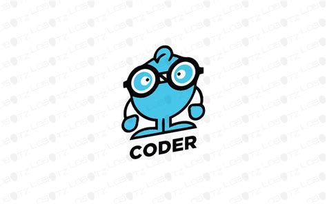 Creative Funny Coder Logo For Sale - Lobotz LTD