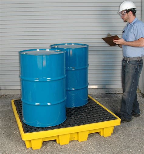 ULTRATECH Spill Containment Pallets, Uncovered, 66 gal Spill Capacity, 6,000 lb - 53CP27|1230 ...