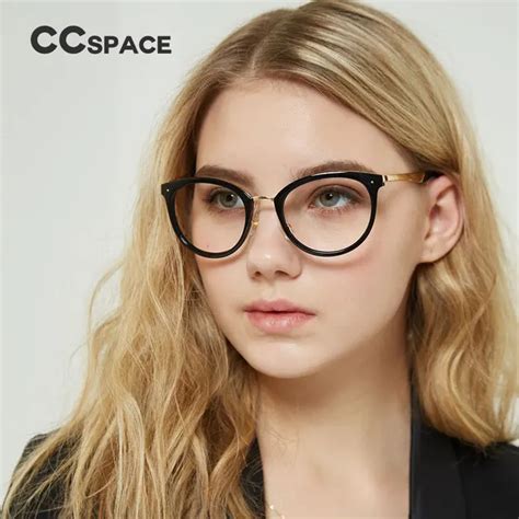 Aliexpress.com : Buy CCSPACE 45545 Ladies Round Matal Glasses Frames Men Women Brand Designer ...