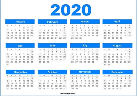 2020 Calendar Wallpapers - Wallpaper Cave