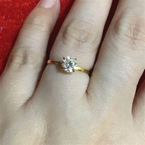 18K Saudi Gold Engagement Ring | Shopee Philippines