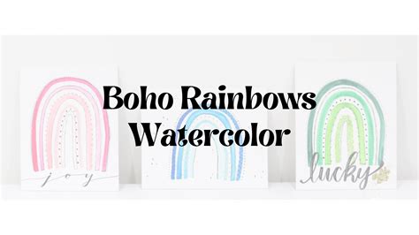 Boho Rainbows Watercolor Class | The 1889 Fargo |Paint Class