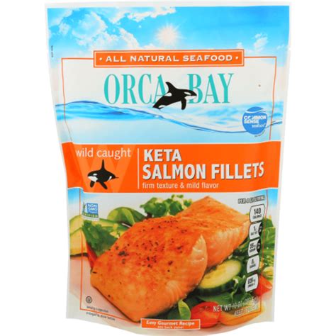 Orca Bay Seafoods Salmon Fillets, Keta, Wild Caught (10 oz) - Instacart