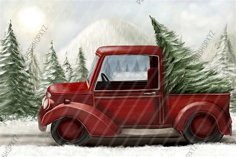 Car Christmas Backdrops For Photography, Christmas Photoshoot Background