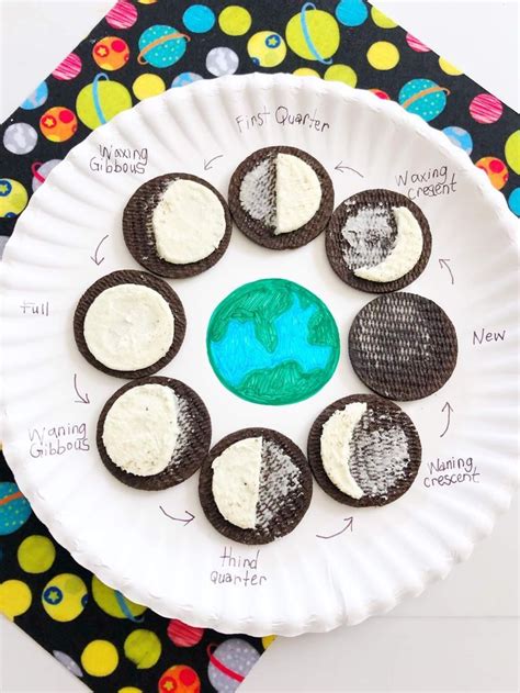 Oreo Moon Phases Activity | Space activities for kids, Space crafts for kids, Moon phases activities