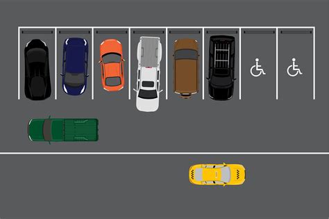 Car parking | Car top view, Car parking, Flat design illustration
