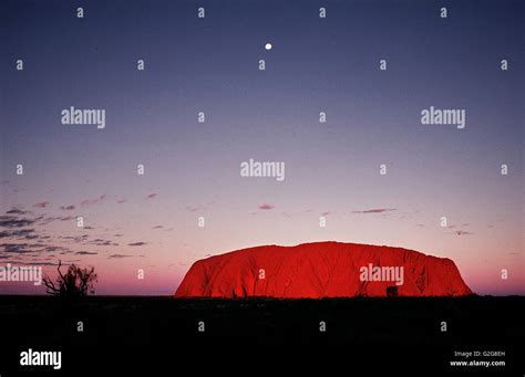 Australia - Northern Territory. Ayers Rock, a.k.a Uluru in the Aboriginal language is a sand ...