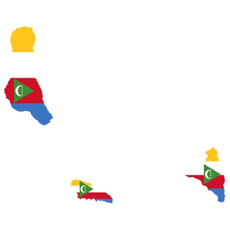 Comoros Flag Map | Free SVG