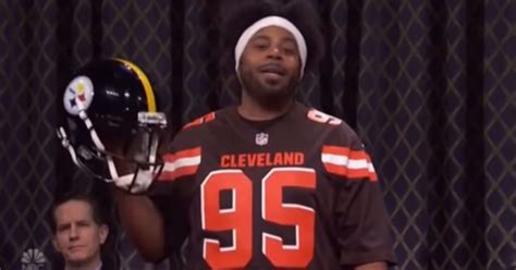 ‘Saturday Night Live’ Spoofs Myles Garrett-Mason Rudolph Helmet Swing ...