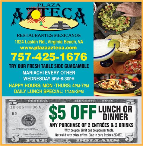 $5 OFF LUNCH OR DINNER ON ANY PURCHASE OF 2 ENTR?ES & 2 DRINKS | Online Printable Coupons: USA ...