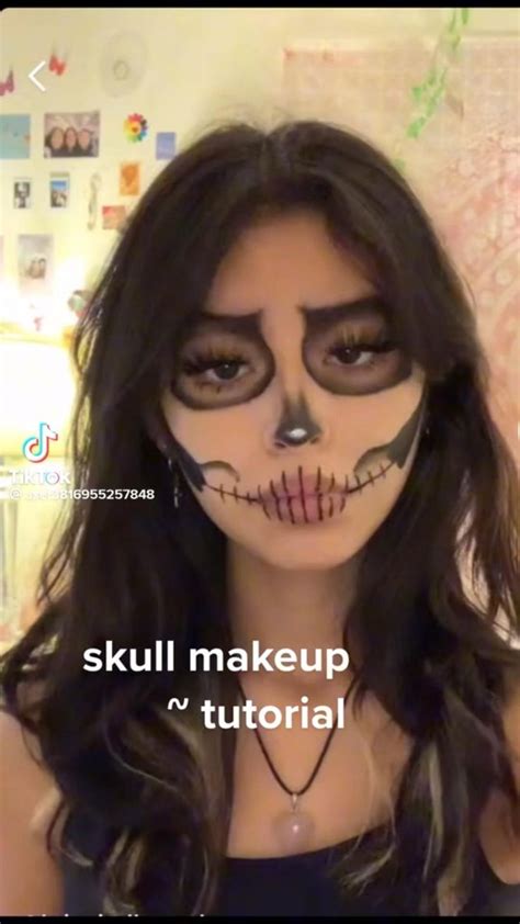 skull makeup idea | Makeup tutorial, Skull makeup, Halloween makeup easy