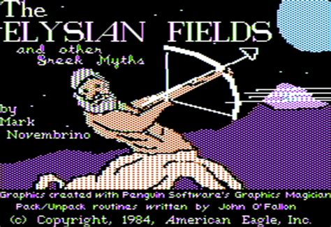 The Elysian Fields and Other Greek Myths (1984) - MobyGames