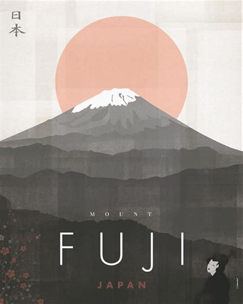 Monte Fuji. Japón. Póster. Arte. Impresión digital. | Etsy Graphic Design Posters, Graphic ...