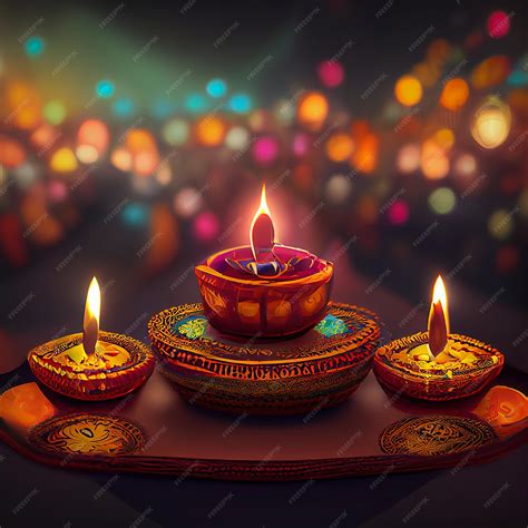 Premium Photo | Happy diwali indian festival background with candles ...