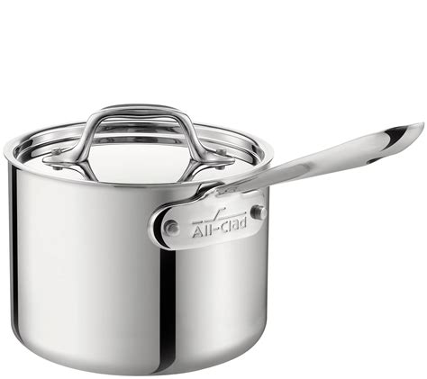 All-Clad Stainless 3-qt Saucepan with Lid - QVC.com