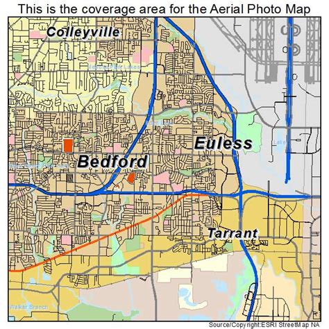 Aerial Photography Map of Euless, TX Texas