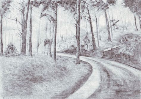 pencil drawings of roads - rickfuse