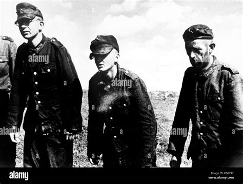 World War II, German soldiers prisoners on the Russian front in 1945 Stock Photo - Alamy