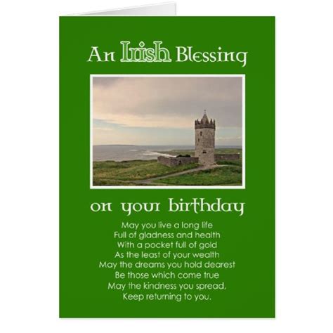 An Irish Blessing - Birthday Custom photo card | Zazzle