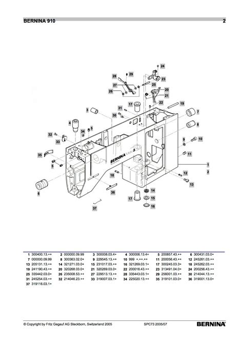 BERNINA Matic 910 Electronic Sewing Machine Service Manual & Spare ...