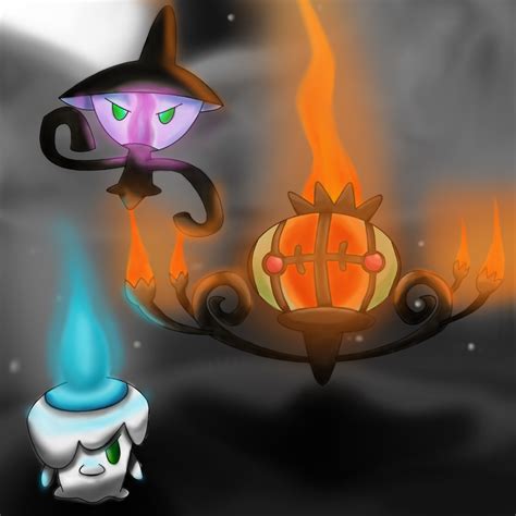 Shiny Litwick, Lampent and Chandelure. Shiny Pokemon | Shiny pokemon, Pokemon, Pokemon art