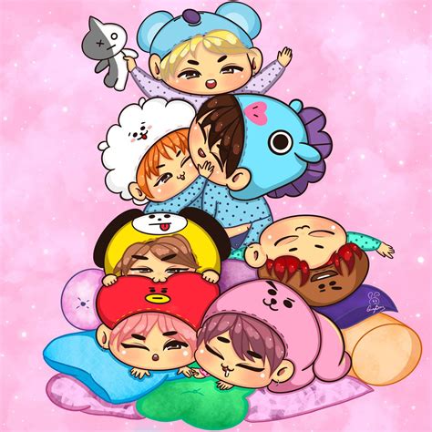 💜 BTS Chibi BT21 Fanart 💜 | ARMY's Amino