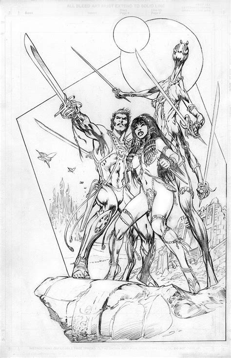 Alan Davis John Carter of Mars pencil version | John carter of mars, Comic books art, Fantasy ...