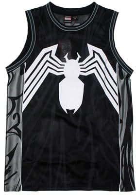 Amazon.com: Venom - Marvel Comics Basketball Jersey: Adult 2XL - Black ...