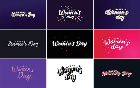 Set of cards with International Women's Day logo and a bright. colorful design 18712673 Vector ...