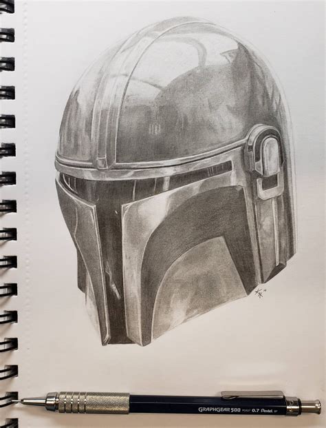 How To Draw Mandalorian Helmet Step By Step