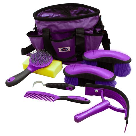 Amazon.com : Derby New Ringside 8 Item Horse Grooming Kit Magenta at Wholesale Price : Horse ...