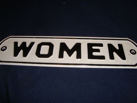 VINTAGE WOMEN RESTROOM METAL SIGN NOS -- Antique Price Guide Details Page