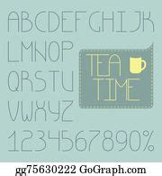 1 Full Infographic Thin Alphabet Clip Art | Royalty Free - GoGraph