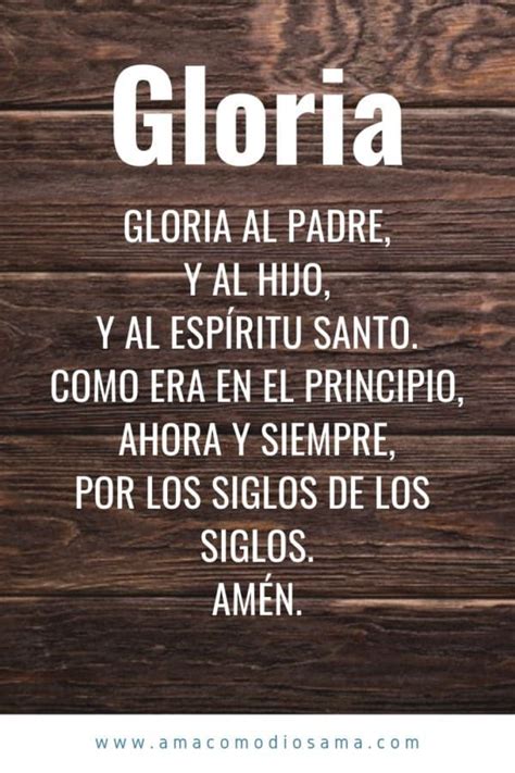 Gloria | Ama Como Dios Ama | Frases religiosas, Oraciones, Oracion gloria