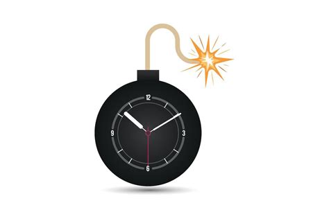 Bomb with clock timer illustration premium vector 14631799 Vector Art at Vecteezy