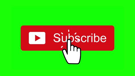 Subscribe button green screen - YouTube