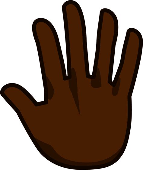 "reversed raised hand with fingers splayed (black)" Emoji - Download for free – Iconduck