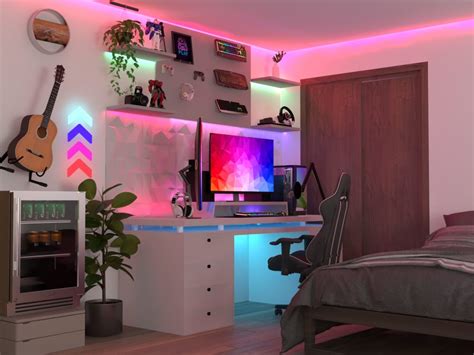 A gaming room design interior 3d rendering | Upwork