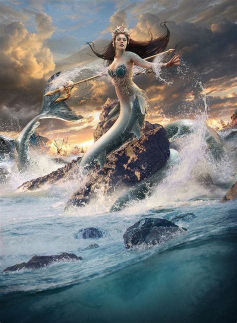 Calypso - Goddess of the Sea - Mermaid by KimontheRocks Mythical Creatures Art, Mythological ...