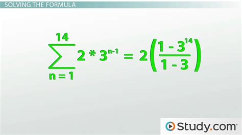 Geometric Series Formula, Calculation & Examples - Lesson | Study.com