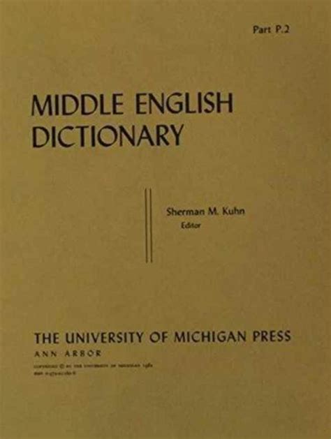 Middle English Dictionary- Middle English Dictionary | 9780472011629 | Boeken | bol.com