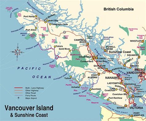 Vancouver island campground-map - Karte von vancouver island campground ...